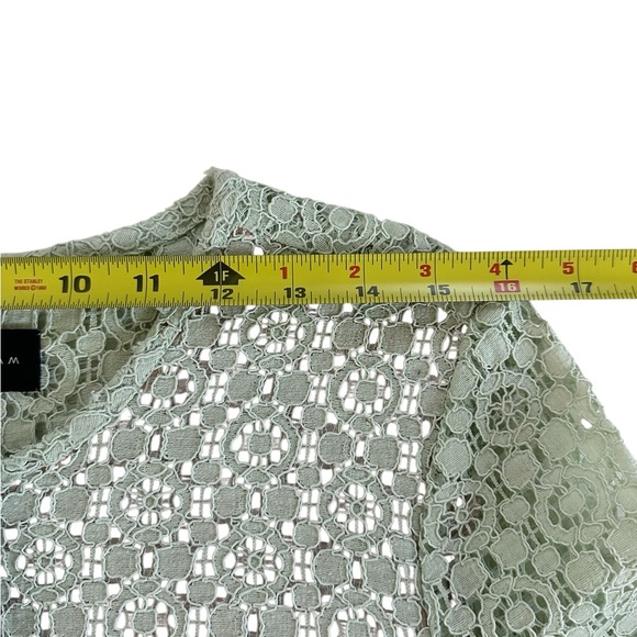 Victoria Beckham For Target Shift Dress Lace Overlay Mint Green Size M - Picture 6 of 8